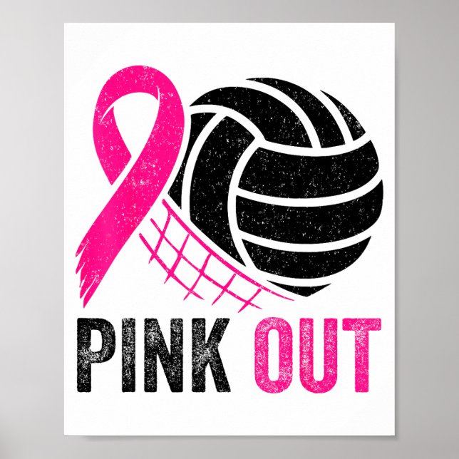 Affiche Nk Out Volleyball Breast Cancer Awareness Nk Ribbo (Devant)