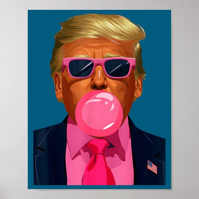 Affiche Nk Sungles Trump Bubble Gum 2024 Vote President Fu (Devant)