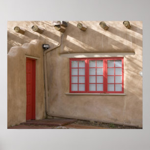 Affiche NM, Nouveau-Mexique, Père Noël Fe, Canyon Road, lé