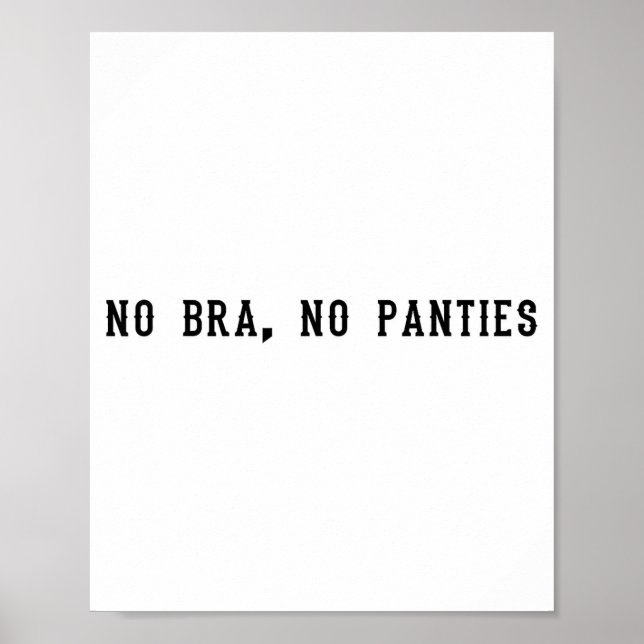 Affiche No Bra No Panties Funny Adult Womens  (Devant)