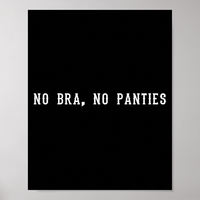 Affiche No Bra No Panties Funny Adult Womens Premium Tri-b (Devant)