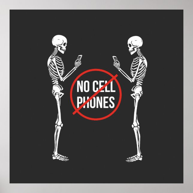 Affiche No cell Phones sign. (Devant)