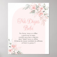 No Digas bebe Espagnol Baby shower Girl