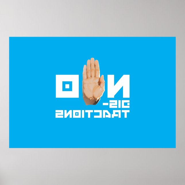 Affiche NO Distractions ! cool lisible par un miroir (Devant)