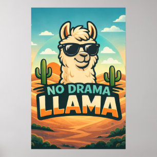 Affiche No Drama Llama - Royaume des créatures