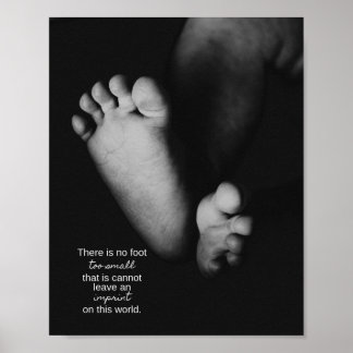 Affiche "No Foot Too Small" Miscarriage Support Grief Art