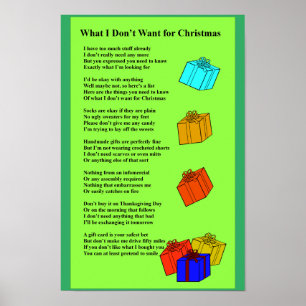 Affiche No For Christmas Poem