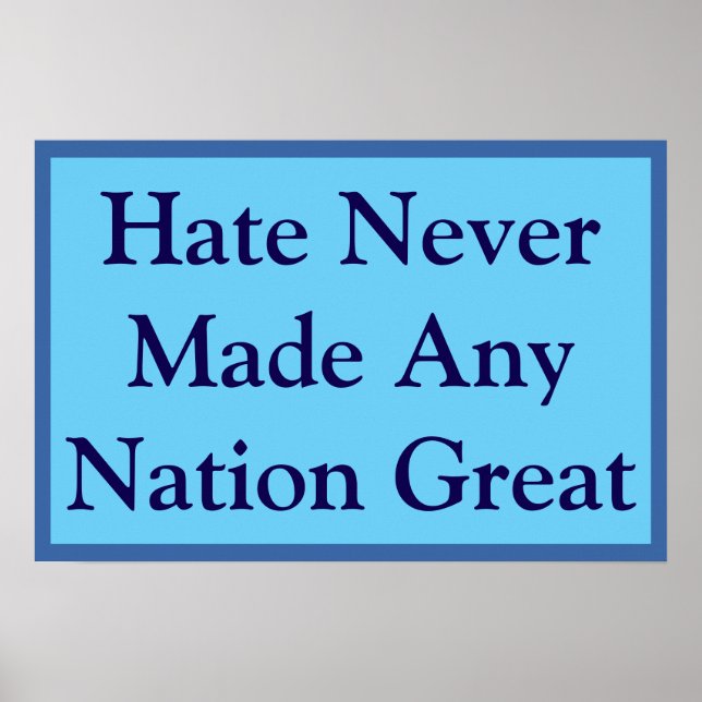 Affiche No Great Nation Hates (Devant)