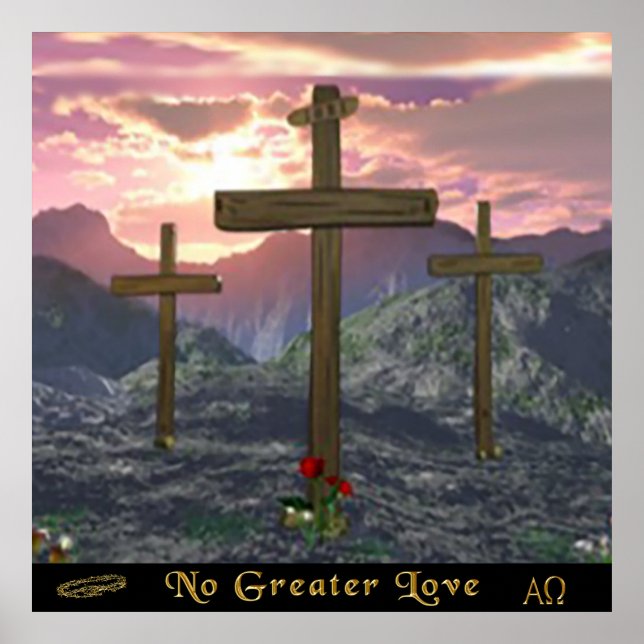 Affiche No Greater Love Cross (Devant)