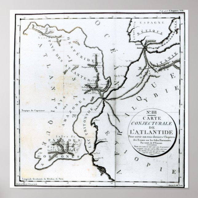 Affiche No. III Carte de l'île de (Devant)