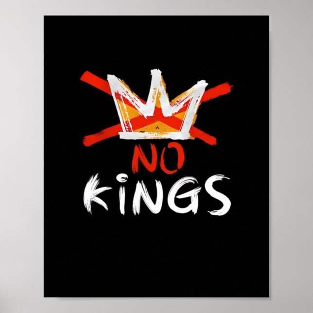 Affiche No King Funny Quote Retro Creative Style (Devant)