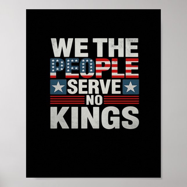 Affiche No King Patriotic Freedom No Kings In America Retr (Devant)