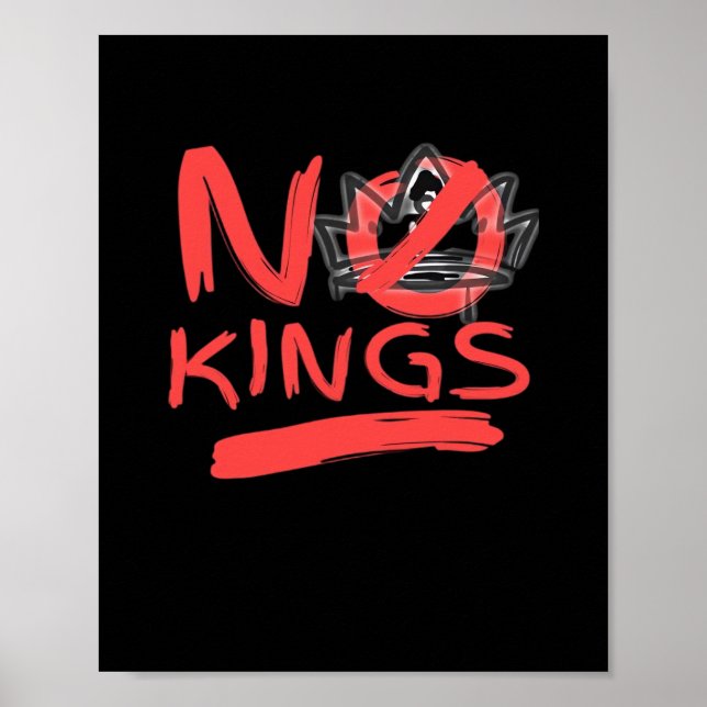 Affiche No King Simple Clean Design (Devant)