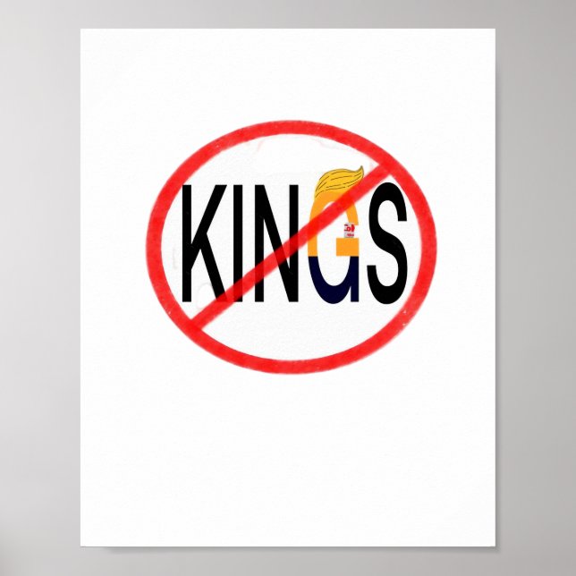 Affiche No Kings Anti Classic Minimal Clean (Devant)