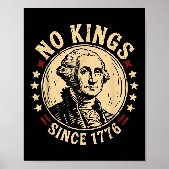Affiche No Kings In America 1776 Save Democracy United Sta (Devant)
