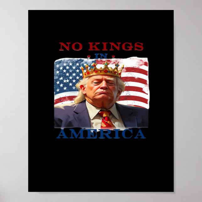 Affiche No Kings In America Anti Classic Simple Clean (Devant)