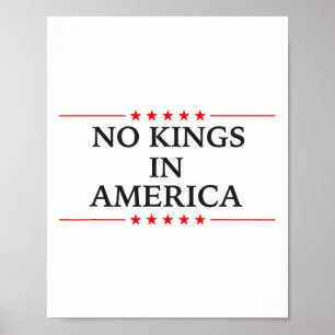 Affiche No Kings In America Flag Protest Save Democracy 15