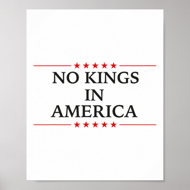 Affiche No Kings In America Flag Protest Save Democracy 15 (Devant)