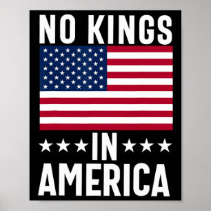 Affiche No Kings In America Flag Protest Save Democracy 18