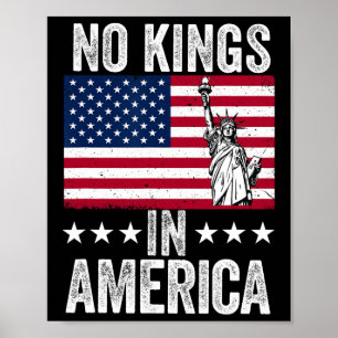 Affiche No Kings In America Flag Protest Save Democracy 9