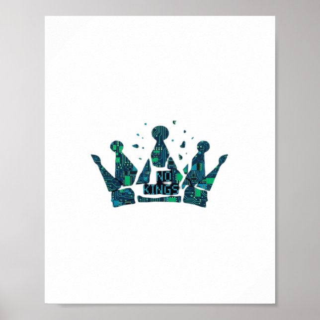 Affiche No Kings In America Freedom Aesthetic (Devant)