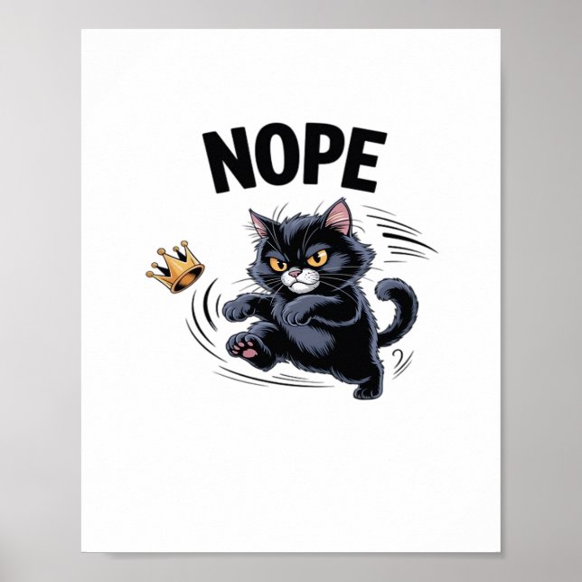 Affiche No Kings In America Funny Kicking Crown Classic Vi (Devant)