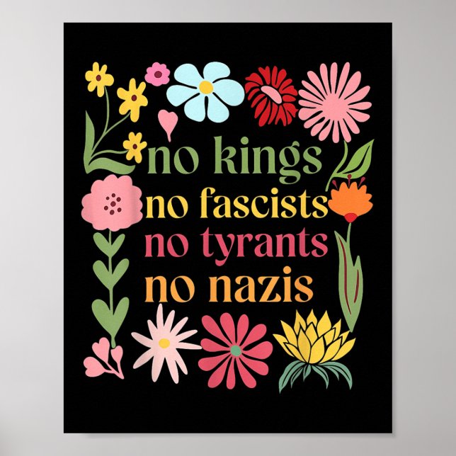 Affiche No Kings In America No Fascists We The People Poli (Devant)