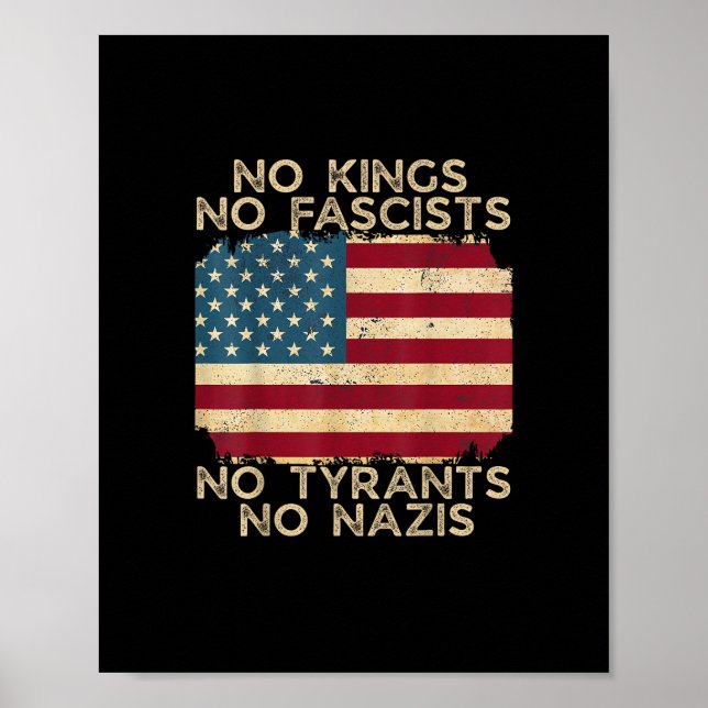 Affiche No Kings In America No Fascists We The People Poli (Devant)