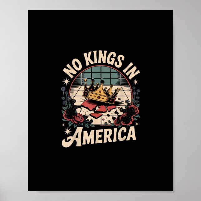 Affiche No Kings In America Retro Classic (Devant)