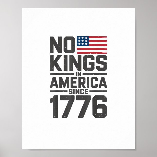 Affiche No Kings In America Since 1776 Creative Design (Devant)