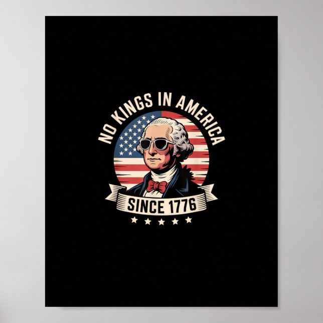 Affiche No Kings In America Since 1776 Design (Devant)