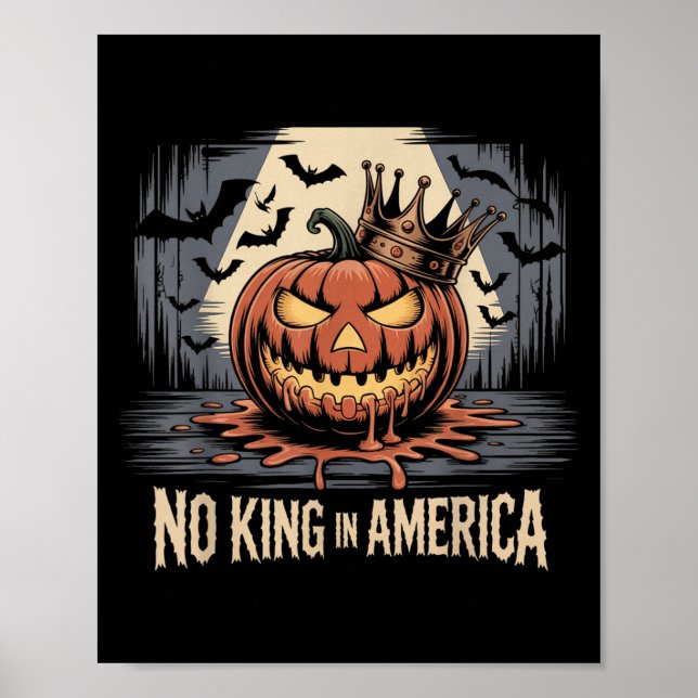 Affiche No Kings In America Since 1776 Distressed Usa Flag (Devant)