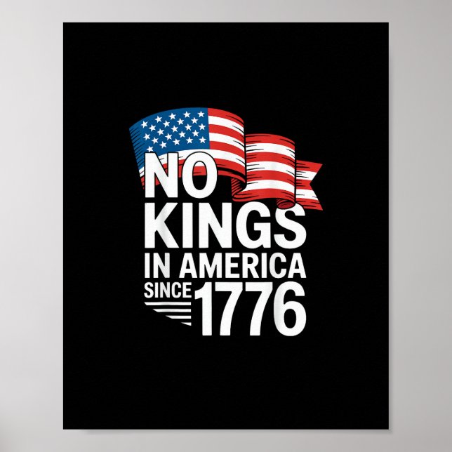 Affiche No Kings In America Since 1776 Protest Creative St (Devant)