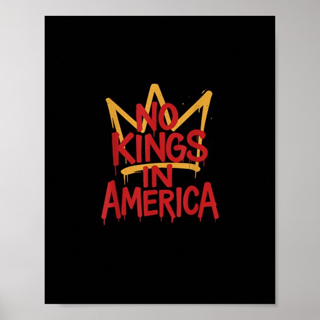 Affiche No Kings In America Street Art Political Creative  (Devant)