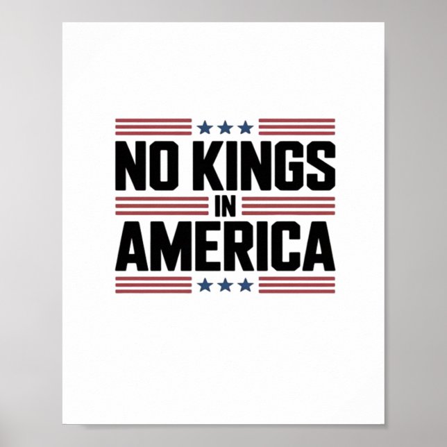 Affiche No Kings In America USA Creative Style (Devant)