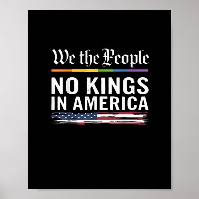 Affiche No Kings In America We The People Political Americ (Devant)