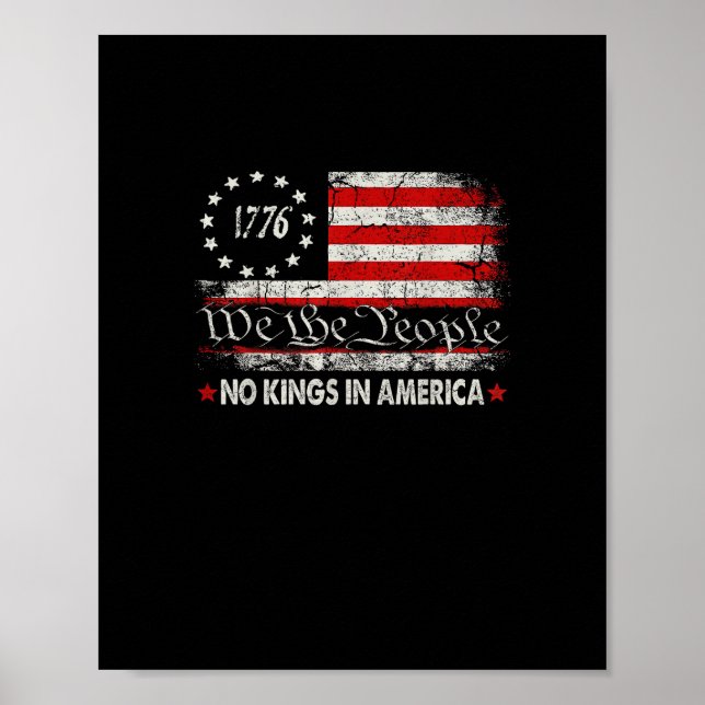 Affiche No Kings In America We The People Retro Cool (Devant)