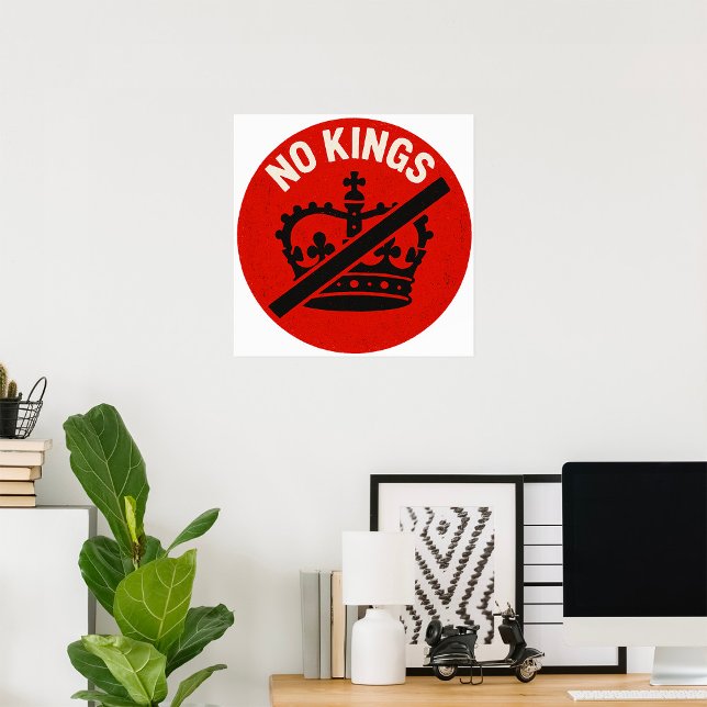 Affiche No Kings Protest Symbol (Créateur téléchargé)