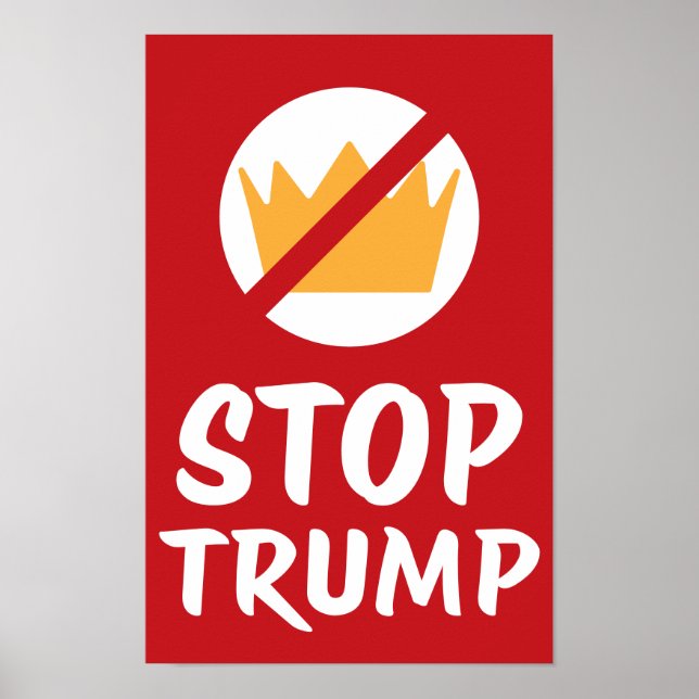Affiche NO KINGS STOP TRUMP Anti-Trump | RED | Protest (Devant)