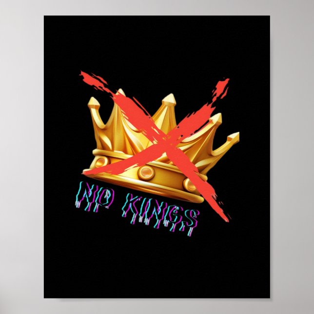 Affiche No Kings Trendy Design (Devant)