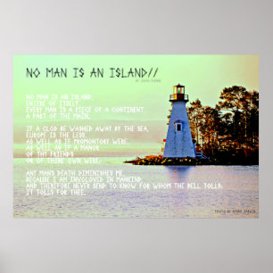 Affiche No Man is An Island, par John Dunne