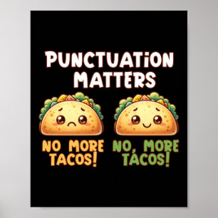 Affiche No More Tacos - Ponctuation S Sticker