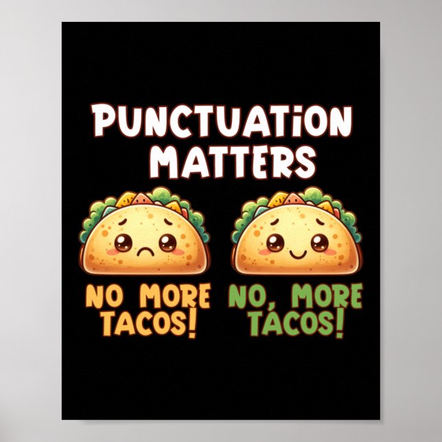 Affiche No More Tacos - Ponctuation S Sticker (Devant)