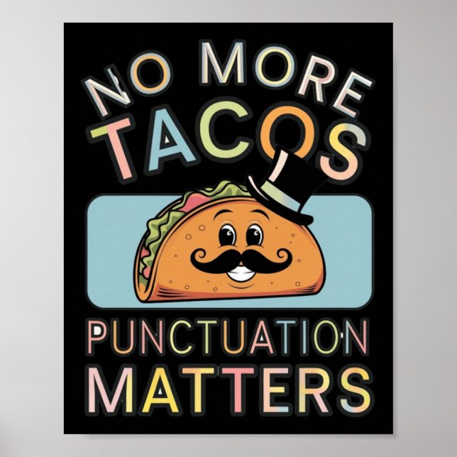 Affiche No More Tacos Ponctuation S Sticker3 (Devant)