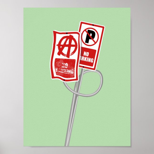 Affiche No parking anarchy sign (Devant)