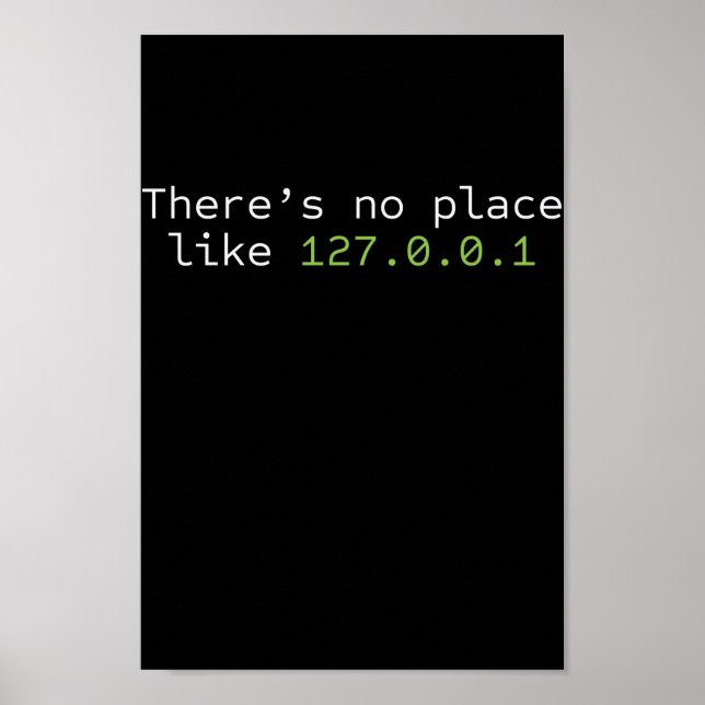 Affiche No place Like 127.0.0.1 Programmeur (Devant)
