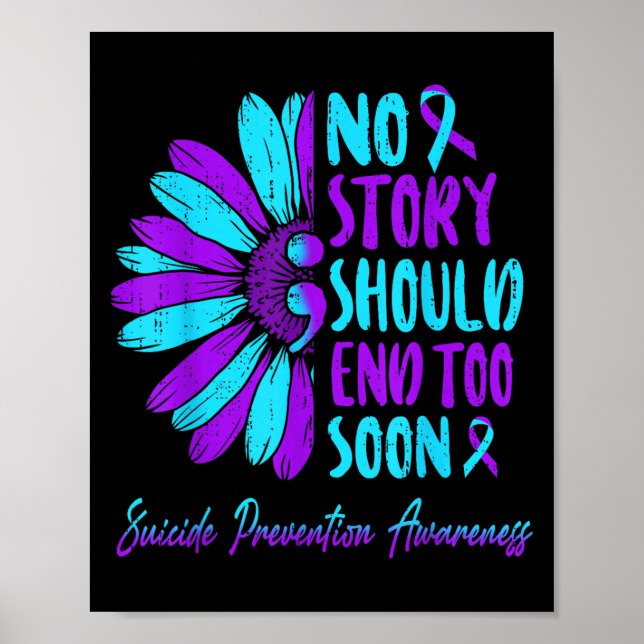 Affiche No Story Should End Too Soon Suicide Prevention Aw (Devant)