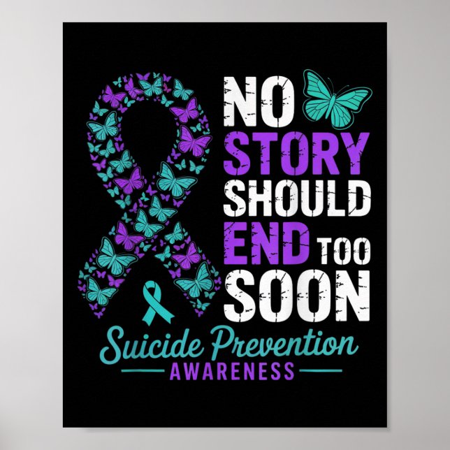 Affiche No Story Should End Too Soon Suicide Prevention Aw (Devant)