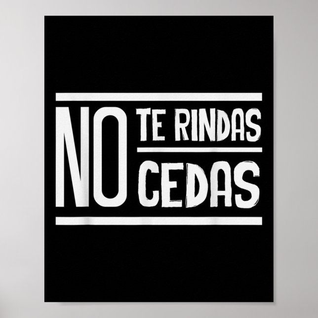 Affiche No Te Rindas No Cedas Motivational Insrational Sri (Devant)