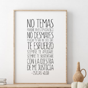 Affiche No Temas, Porque Yo Estoy Contigo, Isaías 41:10